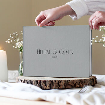 Traditional Personalised Wedding Guestbook, 3 of 5