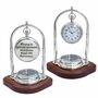 Personalised Chrome 18th Anniversary Desk Clock With Compass, thumbnail 1 of 9