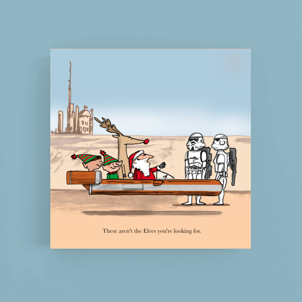 These Aren't The Elves Star Wars Christmas Card