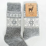 Alpaca Wool Socks Christmas Gift Limited Edition, thumbnail 7 of 8