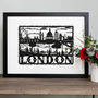 London Skyline Folk Art Papercut, thumbnail 1 of 7