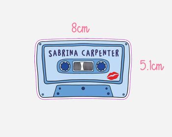 Sabrina Carpenter Inspired Cassette Tape Sticker, 2 of 2