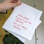 Handwritten Message Second Anniversary Cotton Hanky, thumbnail 3 of 10