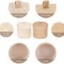 Set Two Round Jute And Cotton Linen Storage Baskets, thumbnail 6 of 7