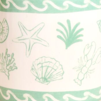 Green Seashells Ceramic Mini Planter, 2 of 2