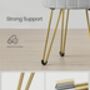 Velvet Storage Ottoman Stool With Seat And Metal Legs, thumbnail 4 of 7