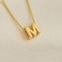 Personalised Gold Mini Slider Initial Charm Necklace, thumbnail 3 of 7