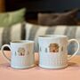 Set Of Matching Adult And Child Gingerbread House Christmas Mugs, thumbnail 1 of 2