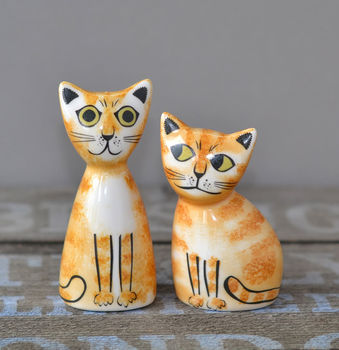 Handmade Ceramic Cat Salt And Pepper Shakers, 5 of 5