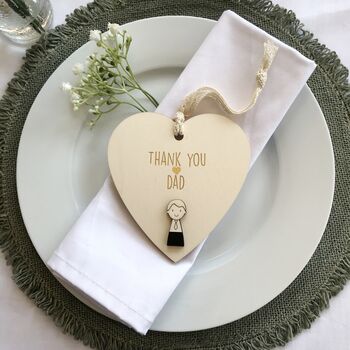 Personalised Father Of The Bride Or Groom Heart, 2 of 4