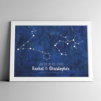 'Written In The Stars' Astrological Print For Couples, 2 of 2