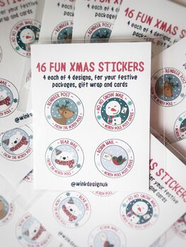 Cute Xmas Sticker Pack For Cards, Parcels, Gift Wrap, 7 of 7