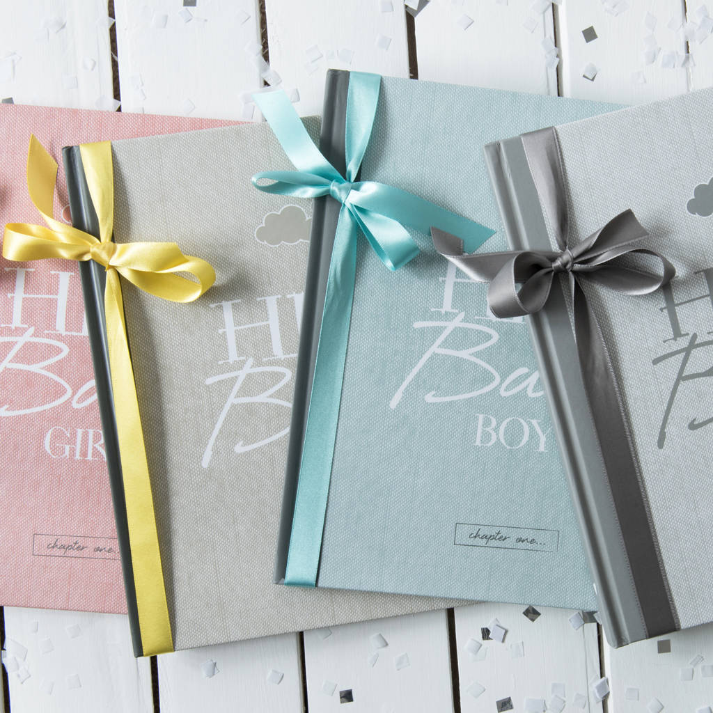 personalised baby journal and record book by illustries