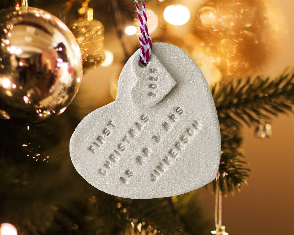 First Christmas As Mr And Mrs Christmas Decoration, 1 of 8