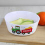 Personalised Tractor Plastic Bowl, thumbnail 3 of 4