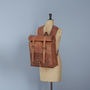 Personalised Large Leather Rolltop Backpack, thumbnail 4 of 6