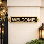 Custom Solid Brass Welcome Plaque With Black Finish, thumbnail 7 of 7