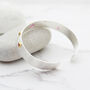 Pink Tourmaline Gemstone Silver Cuff Bracelet, thumbnail 6 of 8