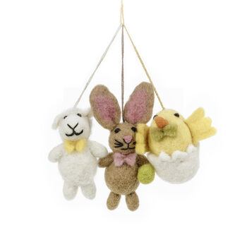 Handmade Felt Easter Besties Set Of Three, 2 of 4