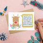 Personalised Reindeer Scratch Card, thumbnail 4 of 10