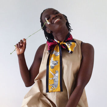 Roar Fashion Limited Edition Skinny Silk Scarf, 2 of 4