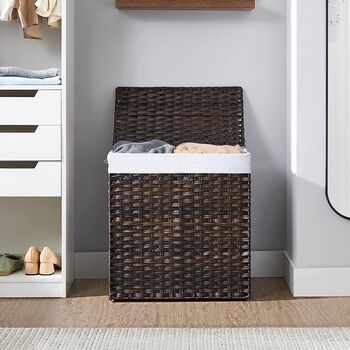 110 L Divided Laundry Hamper Clothes Laundry Basket, 2 of 11