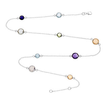 Chennai Sterling Silver And Multi Gemstone Necklace, 3 of 9