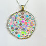 Medium Disco Necklace With Holographic Silver Sparkles, thumbnail 1 of 12