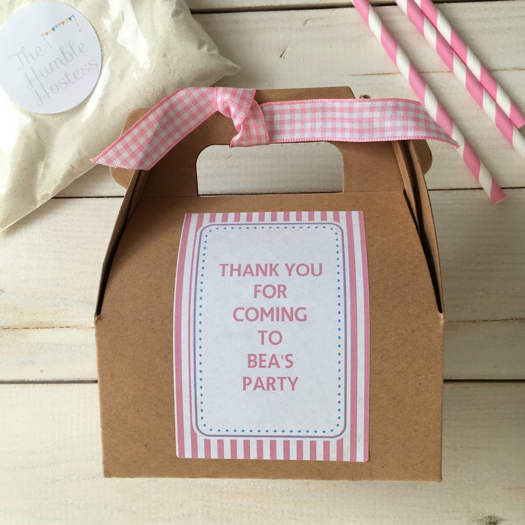Pink Stripe Baking Kit Party Bag, 1 of 3