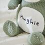 Personalised Green Knitted Dragon Soft Toy, thumbnail 2 of 5