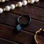 Black And Blue Lapis Lazuli Dangle Earring For Men, thumbnail 1 of 10