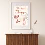 A4 Champagne Print Let's Drink Champagne, thumbnail 3 of 5