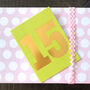 Mini Gold Foiled Number Fifteen Card, thumbnail 4 of 5