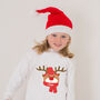 Personalised Reindeer Kids Christmas T Shirt / Top, thumbnail 2 of 3