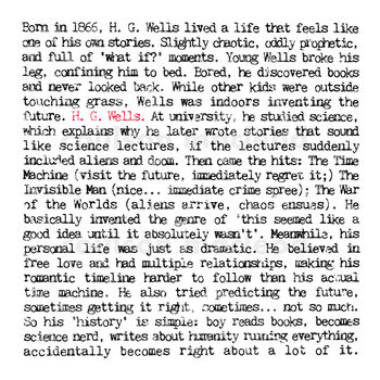 H. G. Wells Greeting Card For Book Lovers, 2 of 6