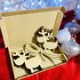 Reindeers Wooden Tree Decorations Xmas Gift Tags X 10, thumbnail 1 of 1