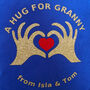 Hug For Granny Personalised Hot Water Bottle Cover Gift, thumbnail 2 of 4