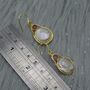 Mother Of Pearl Pink Tourmaline Silver Earrings, thumbnail 9 of 9