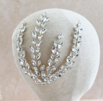 Crystal Leaf Bridal Headpiece, 2 of 7