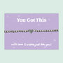 You Got This, Heart Charm Stretch Bracelet, Stainless Steel, thumbnail 1 of 4