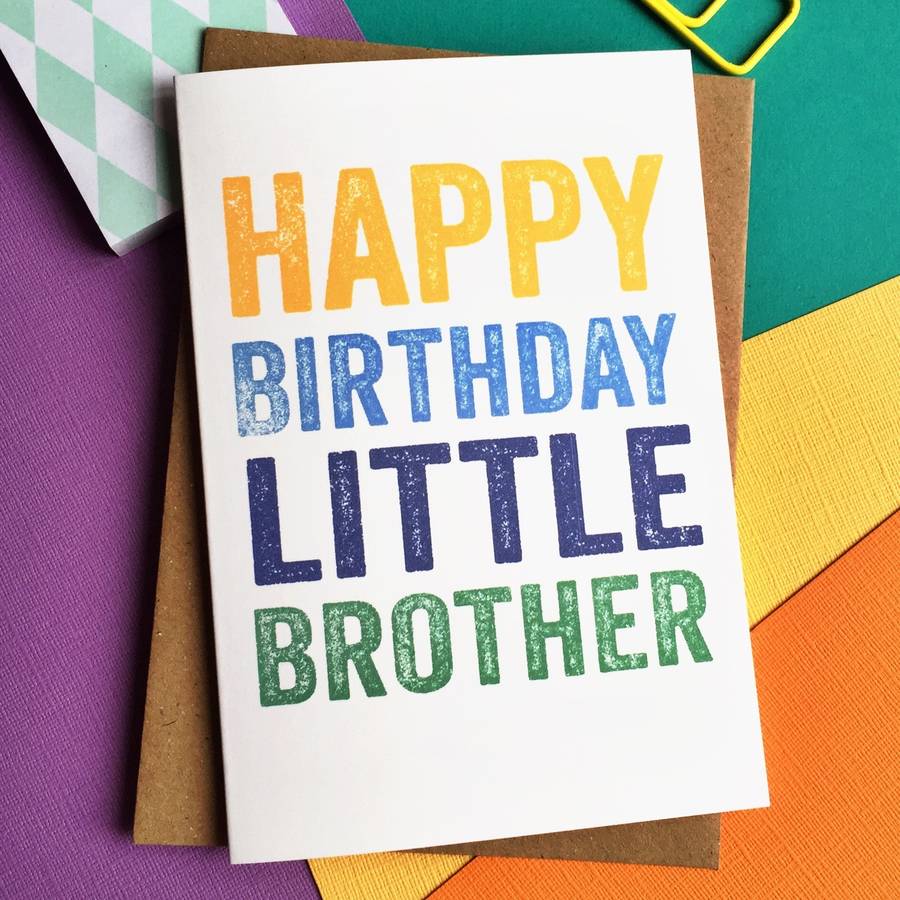 happy birthday little brother greetings card by do you punctuate ...