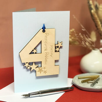 Personalised Age Birthday Cards With Stars, 2 of 12