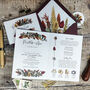 Autumn Dried Flowers Folded Wedding Invitation Suite, thumbnail 4 of 7