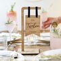 Personalised Wooden Standing Wedding Table Number, thumbnail 1 of 3