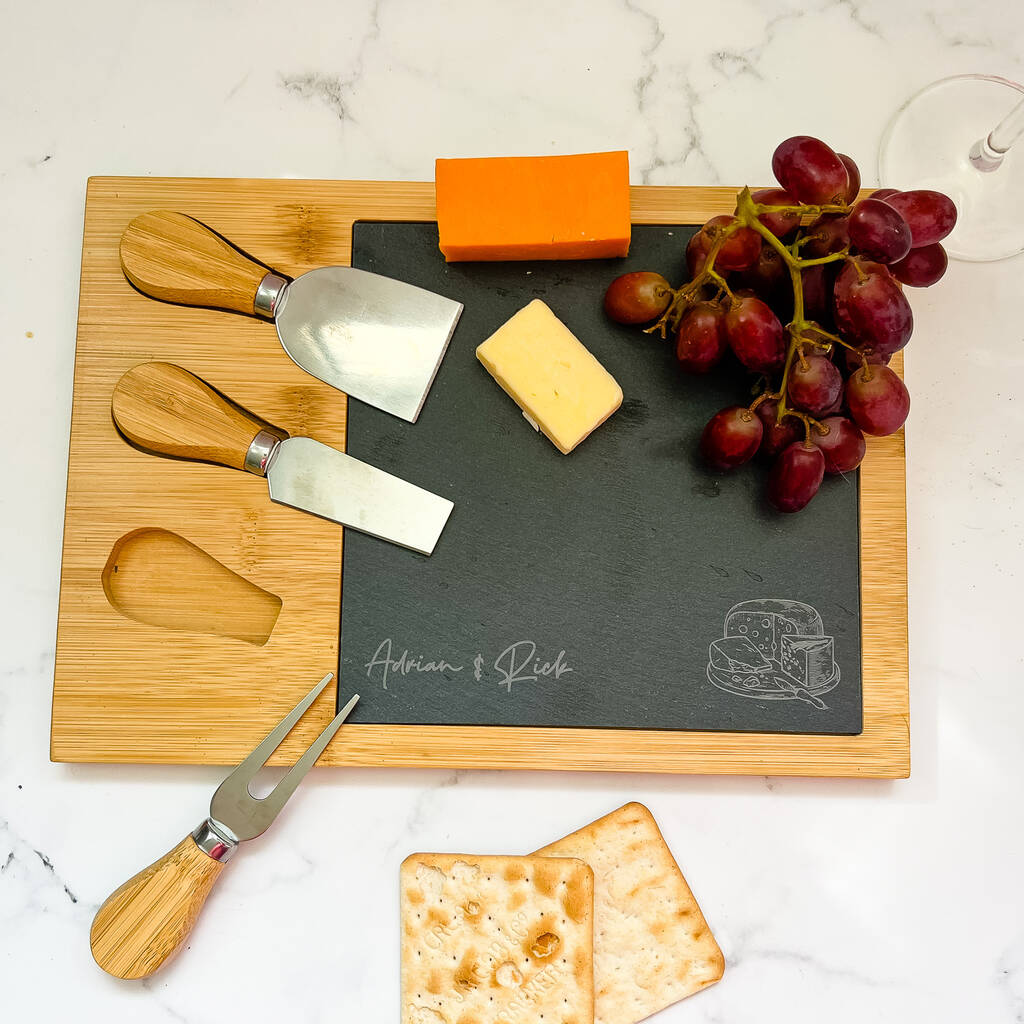 Personalised Cheeseboard Gift For Couples By PoppyK