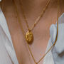 Venus Mini Art Deco Gold Plated Necklace, thumbnail 2 of 8