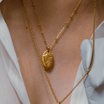 Venus Mini Art Deco Gold Plated Necklace, 2 of 8