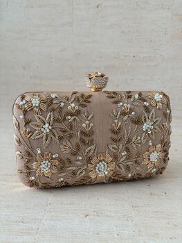 Muted Pink Rectangular Clutch, 5 of 10