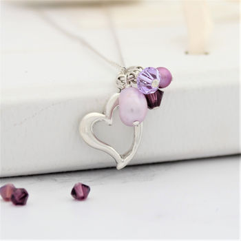 Silver Heart Necklace In Many Colours, 6 of 12
