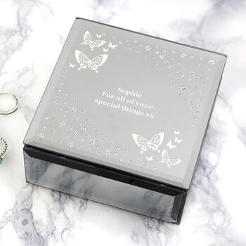 Personalised Butterfly Glass Trinket Box, 6 of 9